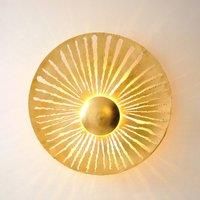 Hollnder Pietro wall light, gold-coloured, 71 cm, iron