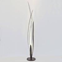 Hollnder Palustre - black, brown and silver floor lamp