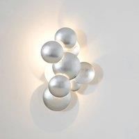 Hollnder Bolladaria LED wall light, 3-bulb silver