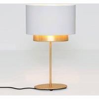 Mattia table lamp, oval, double, white/gold