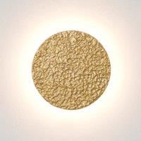 Hollnder LED wall light Meteor, gold-coloured, 27 cm, iron