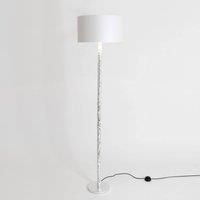 Hollnder Cancelliere Rotonda floor lamp, white/silver silk