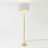 Hollnder Cancelliere Rotonda floor lamp, white/gold silk