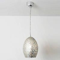 Hollnder Cavalliere pendant light, silver, 22 cm