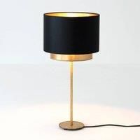 Hollnder Mattia table lamp, black/gold chintz