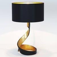 Hollnder Vortice table lamp, black and gold