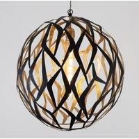 Hollnder Aeromodello pendant light, dark brown, gold