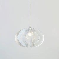 Hollnder Ilenia pendant light lampshade silver/clear