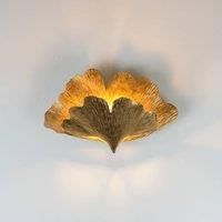 Hollnder Ginkgo Due wall light in gold