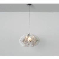 Hollnder Lucia pendant light, lampshade brown/clear