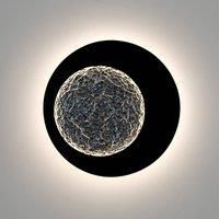 Hollnder Plenilunio LED wall light, brown-black/silver, 60 cm