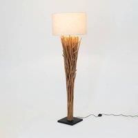 Hollnder Palmaria floor lamp, wood-coloured/beige, height 177 cm, wood