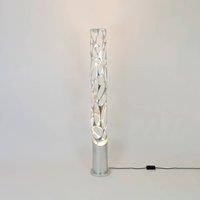 Hollnder Talismano floor lamp, silver-coloured, height 176 cm, iron