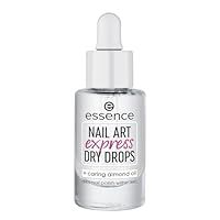 Essence Nail Art Express Dry Drops, Nail Polish, Quick Dryer, Transparent, Acetone, Vegan, Microplastic Particles Free (8 ml)