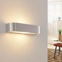 Lindby Nika wall light with an E14 socket, aluminium