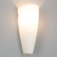 Wall Light /'Hermine/' dimmable (Modern) in White Made of Glass for e.g. Hallway (1 Light Source, E27) from Lindby | Wall Lighting, Wall lamp