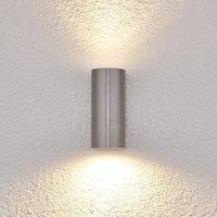 Lindby Outdoor Wall Light /'Idris/' (Modern) in Silver Made of Aluminium (2 Light Sources, GU10) from Wall lamp for Exterior/Interior Walls, House, Terrace und Balcony