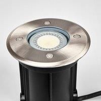 Recessed Floor Light /'Insa/' (Modern) in Silver Made of Stainless Steel (1 Light Source, GU10) from Lindby | Outdoor recessed Floor Light