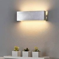 Lindby Square aluminium LED wall lamp Ranik