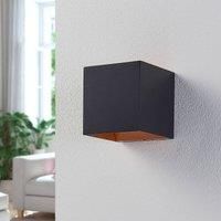 Arcchio Aldrina LED wall lamp, cube, black