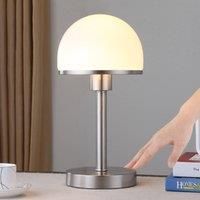 Lindby Stylish table lamp Jolie with glass lampshade