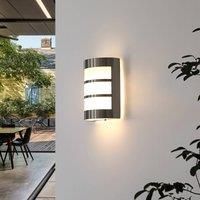 Lindby Stainless steel outdoor wall light Kristian