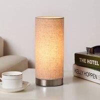 Lindby Cream-coloured fabric table lamp Ronja