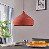 Lindby Terracotta pendant light Fiona, attractive shape