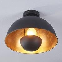 Lindby Black and gold ceiling light Lya