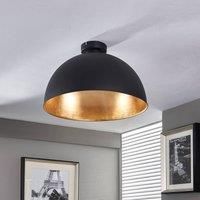 Lindby Attractive ceiling lamp Lya, black and gold