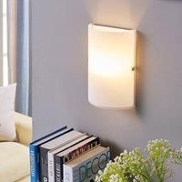 Simple wall light Giulia made from frosted glass