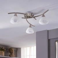 Della - ceiling light matt nickel, three-bulb