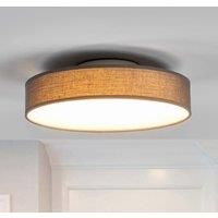 Ceiling Light /'Saira/' (Modern) in Silver Made of Textile for e.g. Living Room & Dining Room (1 Light Source,) from Lindby | Ceiling lamp, lamp