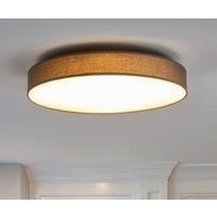 Lindby Fabric LED ceiling lamp Saira, 50 cm, grey
