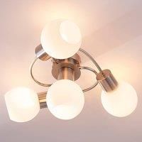 Ceiling Light /'Ciala/' dimmable (Modern) in White Made of Glass for e.g. Living Room & Dining Room (4 Light Sources, E14) from Lindby | Ceiling lamp, lamp