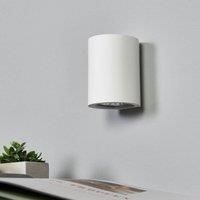 White Miroslaw GU10 wall lamp made of plaster