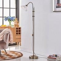 Lovely floor lamp Otis in antique brass