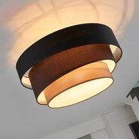 Lindby Attractive ceiling lamp Melia, black and brown