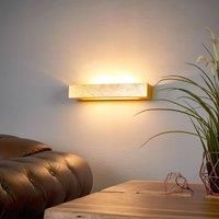 Lindby Wall Light /'Emina/' dimmable (Modern) in Gold Made of Plaster/Clay for e.g. Living Room & Dining Room (2 Light Sources, E14) from Wall Lighting, Wall lamp