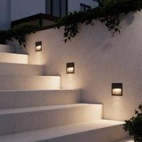 Square Loya LED recessed wall lamp for outdoors