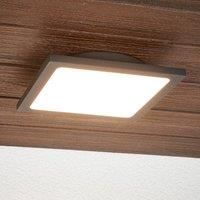 Lucande Mabella LED outdoor ceiling lamp with sensor