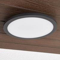 Lucande LED outdoor ceiling light Malena with sensor