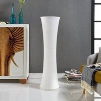 Floor Lamp /'Liana/' (Modern) in White Made of Textile for e.g. Living Room & Dining Room (2 Light Sources, E27) from Lindby | Standard Lamp
