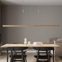 Rothfels Nora LED linear pendant light, oak, 158 cm