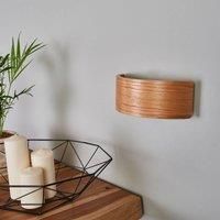 Lindby Wooden LED wall lamp Rafailia, natural optics