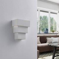 LED Wall Light /'Antonella/' dimmable (Modern) in White Made of Plaster/Clay for e.g. Living Room & Dining Room (1 Light Source, G9) from Lindby | Wall Lighting, Wall lamp