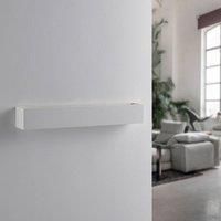 Lindby White LED plaster wall uplighter Santino, angular