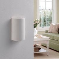 Wall Light /'Colja/' dimmable (Modern) in White Made of Plaster/Clay for e.g. Living Room & Dining Room (1 Light Source, G9) from Lindby | Wall Lighting, Wall lamp