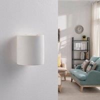 Wall Light /'Krista/' dimmable (Modern) in White Made of Plaster/Clay for e.g. Living Room & Dining Room (1 Light Source, G9) from Lindby | Wall Lighting, Wall lamp