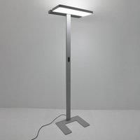 Arcchio Floor Lamp /'Aila/' dimmable with Motion Detector (Modern) in Silver Made of Aluminium for e.g. Office & Workroom (2 Light Sources,) from Standard Lamp, Uplighter, Business Lighting